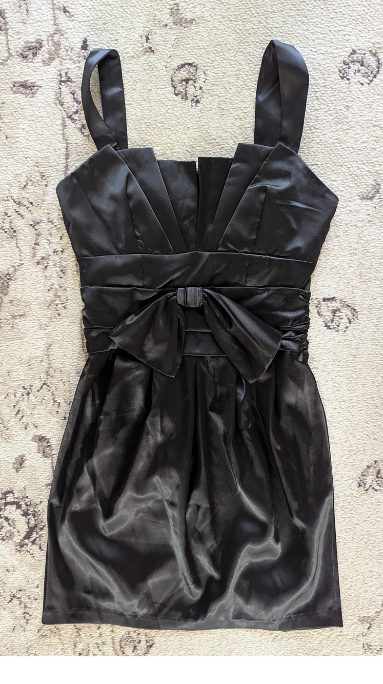 Black mini party dress